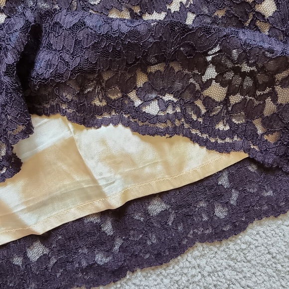 Vintage Influence de NAF NAF French XS/S Lace Skirt Brown/Golden. - Picture 4 of 7